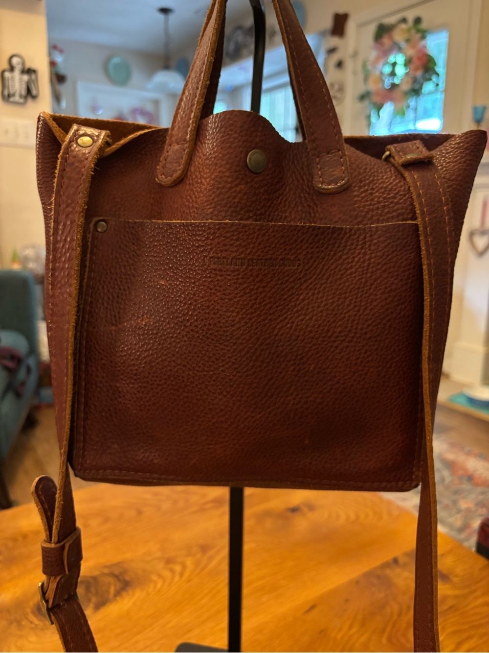 Portland Leather Goods Leather Mini Crossbody Tote